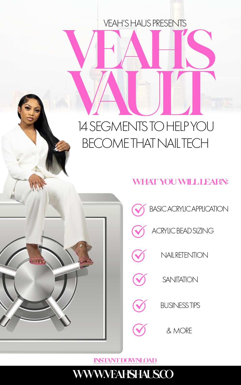 Get trendy with YOUR nails using Veah's Vault E-Book - available at Veah's Haus. Grab yours for $30 today!