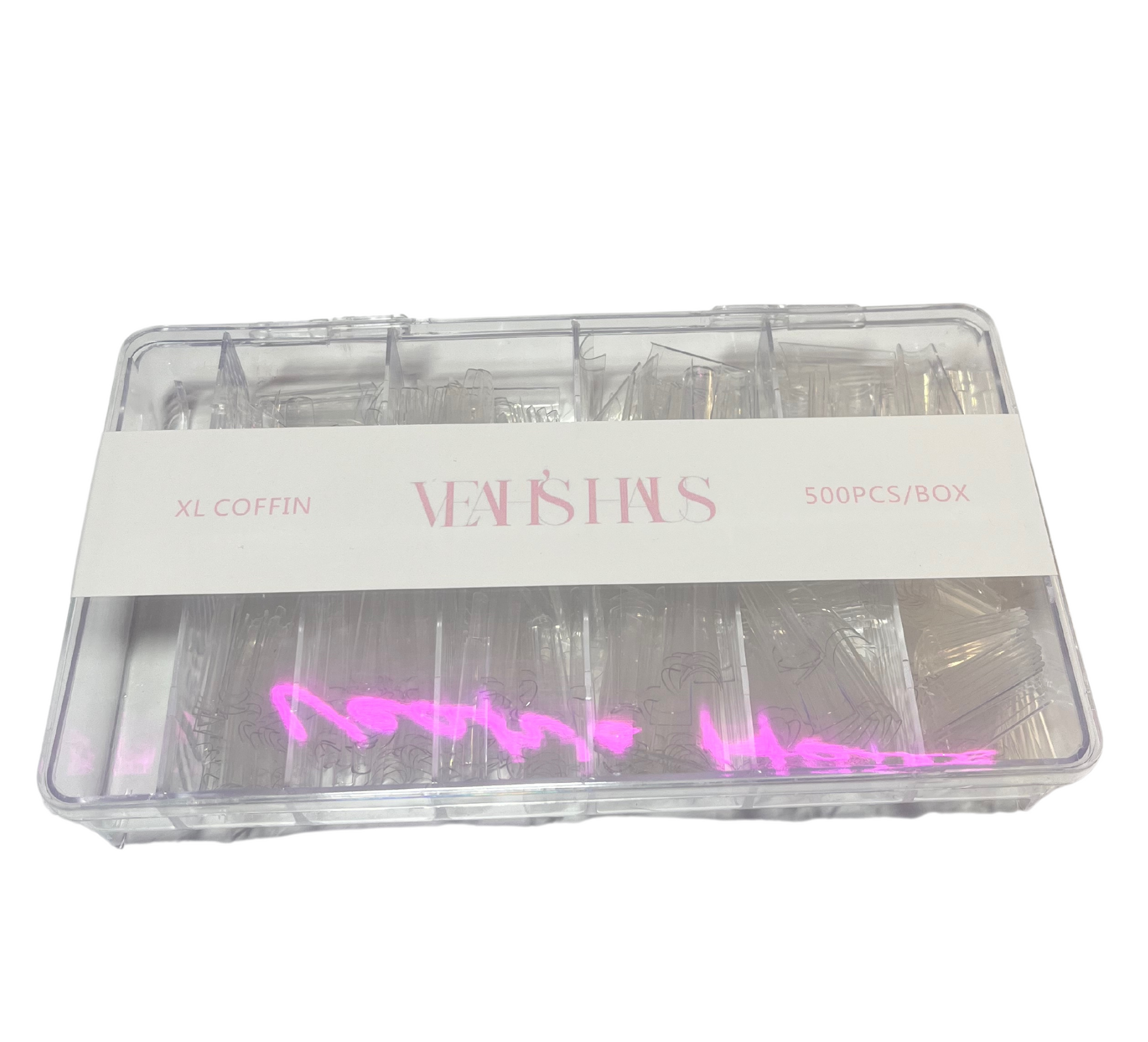 Get trendy with YOUR nails using  XL Coffin NO C-Curve Tips -  available at Veah's Haus. Grab yours for $15 today!