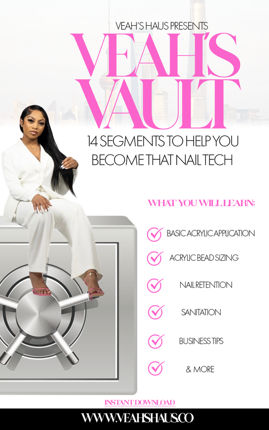 Get trendy with YOUR nails using  Veah's Vault E-Book -  available at Veah's Haus. Grab yours for $30 today!